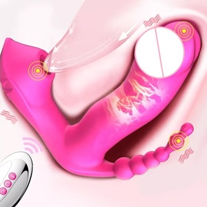 3-<span class=keywords><strong>in</strong></span>-1 Saugvibrator Vibrierender Sauger Anal-Vagina-Klitoris-Stimulator Tragbares Oralsex-Spielzeug für Frauen - Product Image 2