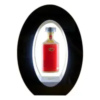 Espositore per vino personalizzato con Logo levitazione espositori pubblicitari in acrilico espositore magnetico per bottiglie di vino galleggiante
