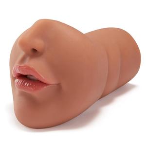 Masturbatore Realistico in TPE con Orale, Clitoride e Vagina, Coppa per Masturbazione Maschile con Gola Profonda e Lingua, Giocattoli Sessuali <span class=keywords><strong>Gay</strong></span> - Product Image 1