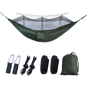 Hamaca Ligera para 2 Personas, con Correas para Árboles, <span class=keywords><strong>Mosquetones</strong></span> y Repelente de Mosquitos, Nailon Paracaídas 210T, 200 kg, Venta al Por Mayor - Product Image 3