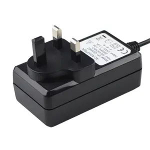 Wholesale power adapter 12v pin 2.5-High Quality AC DC Power Supply 12V 1A 2A 3A 4A 5A 6A 8A 10A 3 Pin UK Plug Adapter For LED CCTV