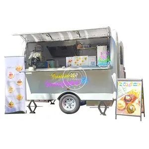OEM Fully Equipped Food Truck for Sale Europe Customized Food Trailer Concession Bubble Tea Coffee Vending Food Cart