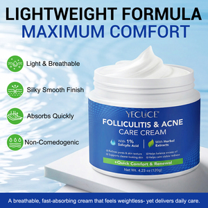Crème YECUCE pour l'élimination de l'acné du cuir chevelu et de la folliculite, à base d'extraits végétaux et d'acide salicylique, pour le soin des follicules pileux et des boutons rouges incarnés - Product Image 2