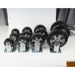 Chinesischer Hersteller <span class=keywords><strong>4</strong></span> 5 6 8 Zoll 100mm 125mm 150mm 200mm Industrielle Aluminium-Kern Gummirad Feststehend Schwenkbar mit Bremse Schwerlast-Lenkrolle - Product Image 4