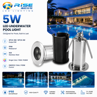 Lampes LED pour piscine étanches IP68 en acier inoxydable 304 9W RGBW rechargeables portables avec télécommande à intensité variable 12V