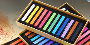 24 crayons de craie <span class=keywords><strong>pastel</strong></span>, pigments de couleur spécifiques aux étudiants en art, argile super légère, pour tableaux noirs, journaux et peintures de cours de vacances - Product Image 2
