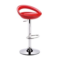 Tabouret de bar de jardin extérieur en plastique ABS avec base chromée