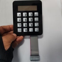 Teclados Retroiluminados para Montaje en Panel, Teclado Industrial a Prueba de Agua con Botones de Interruptor, Dimensiones de Teclado para Gasolinera M07689B002