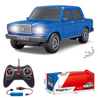 Mobil mainan remote control RC 4 Channel simulasi plastik 1:12 Lada 2106 2107, mainan RC yang menyenangkan
