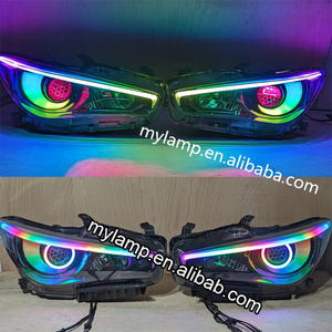 Faro Delantero Modificado para Infiniti Q50 Sedán 2014-2023, Faro LED RGB Personalizado con Halo de Turbina, Ojo de Demonio, Luz Delantera - Product Image 2