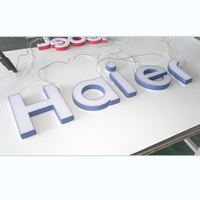 Lettres lumineuses en acrylique MINI LED pour publicité, enseigne Haier - Éclairage frontal et arrière - IP33-IP68 étanche pour utilisation en voiture et dans les parcs