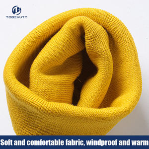 Bonnet en tricot épais de haute qualité pour hommes et femmes, avec logo brodé, bonnet d'hiver chaud à revers - Product Image 3