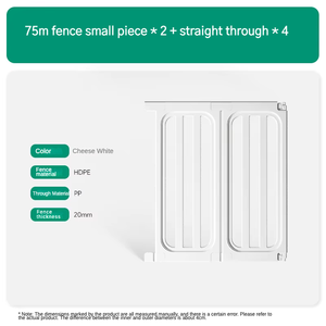 Speelweide met anti-ontsnappingsknop, stevige hoogte, hondenbarrière, dierenprint, plastic, klein, modern, binnenhuis dierenhek voor kleine huisdieren - Product Image 6