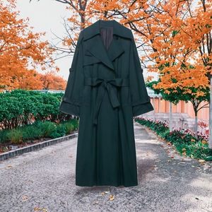 Chaqueta Cortavientos de Mujer, Otoño 2025, Nueva Moda, Holgada, Tejida, 100% Poliéster, Cierre de Botones, Transpirable, Vintage, Manga Larga, Combinable con Todo - Product Image 3