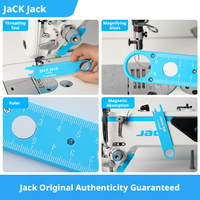Règle de couture multifonctionnelle anti-perforation Jack Original Iron avec support magnétique et loupe