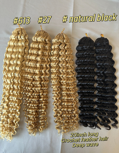 Extensiones de Cabello Humano Ondulado y Rizado de Colores, con Anillo de Bucle, para Trenzas Boho, Cabello Invisible para Crochet - Product Image 3