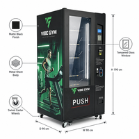 Distributeur automatique de boissons réfrigérées à monnayeur avec fonction de rendu de monnaie pour usage en salle de sport