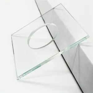 強化ガラスパネル透明ガラス板精密研削エッジ深加工ガラス工場カスタム正方形丸穴