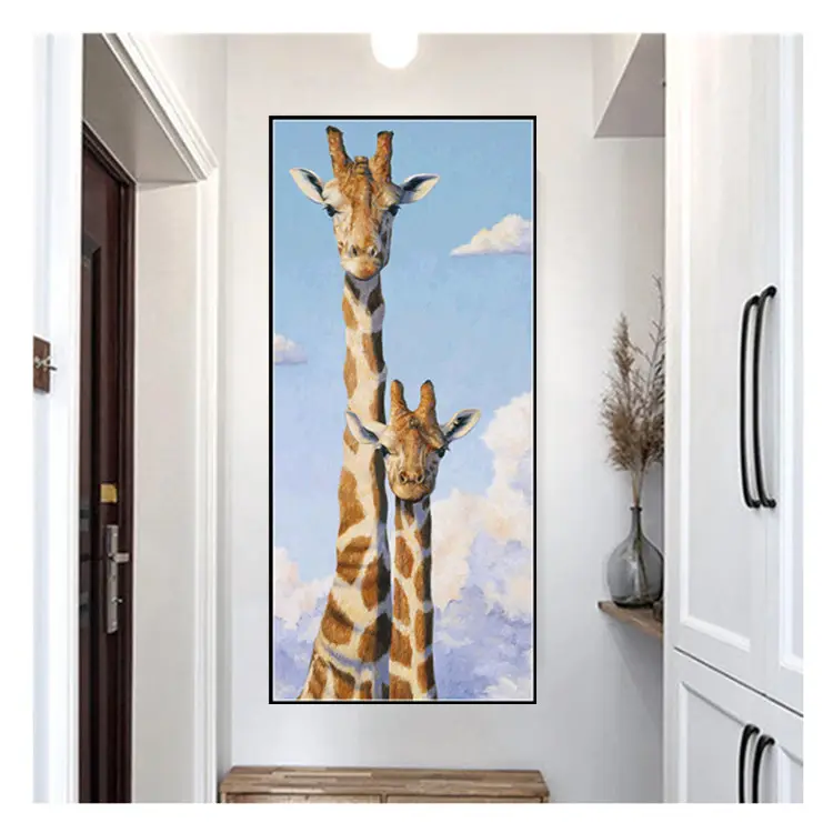 Großhandel Diamant malerei DIY Diamant malerei Haupt dekoration Tier giraffe 5D Diamant malerei