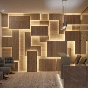 Panneaux muraux acoustiques modernes en MDF pour l'intérieur, personnalisés, fabriqués sur mesure, insonorisants, pour la construction, le bricolage et les cloisons. - Product Image 1