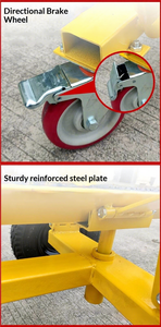 Chariot de transport de verre à 3 roues - Chariot robuste en acier pour une manutention efficace des panneaux de verre - Product Image 4