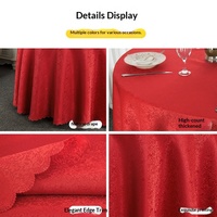 Nappe de table ronde en polyester anti-salissure et anti-brûlure, motif floral moderne, pour hôtel et restaurant, grande taille, anti-poussière