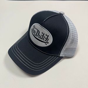 <strong>VON</strong> Nylon Baseball Cap Letter Sun-Protective Mesh Embroidery 6-Panel Adjustable <strong>Dutch</strong> Trucker <strong>Hat</strong> - Product Image 4