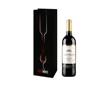Sacs cadeaux de luxe personnalisés en carton écologique recyclable avec poignées longues et impression numérique du logo pour le vin