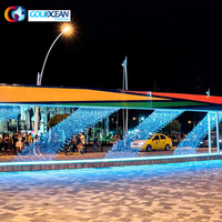 Proyecto Ecuador Cortina de Agua Gráfica Digital de 21m de Longitud
