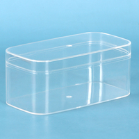 Boîte à dessert rectangulaire en plastique transparent de qualité supérieure SUNSHING Factory, boîte transparente pour biscuits, gâteaux, cookies, tiramisu, boîte en acrylique avec couvercle