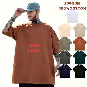 เสื้อยืดเปล่าทรงบ็อกซี่ วินเทจ ผ้าฝ้าย 100% น้ำหนัก 250GSM สำหรับผู้ชาย ผู้หญิง สั่งทำได้ ขายส่ง สีแดงอิฐ สไตล์ลำลอง - Product Image 2