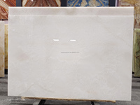 Dalle de marbre onyx blanc moderne de luxe avec garantie d'un an - Plan de travail rétroéclairé transparent et panneau de table à manger