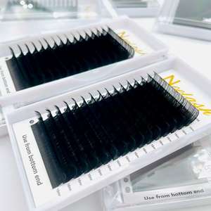 Extensions de cils individuelles en fibres technologiques, effet volume, noir mat, extensions de cils en cachemire, vente en gros - Product Image 3