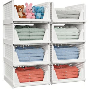 Organizadores de Armario Plegables de Plástico de Alta Calidad al por Mayor, Cestas de Almacenamiento de Ropa Fáciles de Instalar y Almacenamiento Tipo Cajón - Product Image 5
