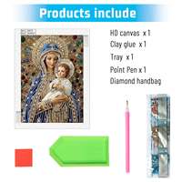 Kit de Peinture Diamant Personnalisable Forme Spéciale Vierge Marie Enfant Jésus Peinture Religieuse en Cristal et Pierres Précieuses Kit DIY Décoration Maison