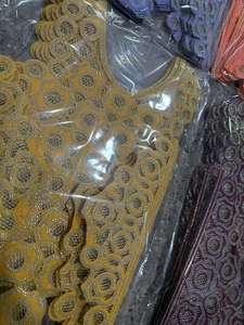 Collier brodé africain pour robe de mariée nigériane, décoration de couture, matériel DIY, accessoire de col doré - Product Image 6