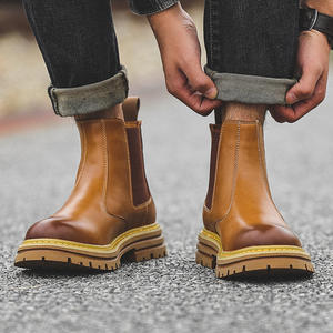 Botas Chelsea de Hombre con Suela Gruesa, Estilo Inglés, Color Negro, para Eventos Formales y Fiestas, Último Modelo 2026 - Product Image 2