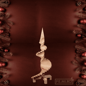 Albero di natale in legno sottile 120cm - Product Image 3