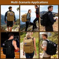 Sac à dos tactique imperméable Molle de grande capacité 45L pour le voyage, la randonnée, la gym, le sport, le quotidien et l'ordinateur portable