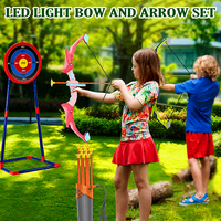 Ensemble arc et flèches LED en ABS pour l'entraînement au tir, jouet de lancer pour enfants, jeu en plein air
