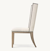 Ensemble de salle à manger intérieur de style moderne Ammes, de haute qualité, pour hôtel, restaurant, banquet, mobilier de salle à manger en chêne et tissu pour salon