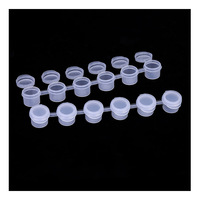 Pots de peinture vides de 28 pièces, avec couvercle, Mini conteneurs de rangement transparents pour salles de classe d'école, peintures et Festivals artistiques (3/5 ml/ 0.1 oz)