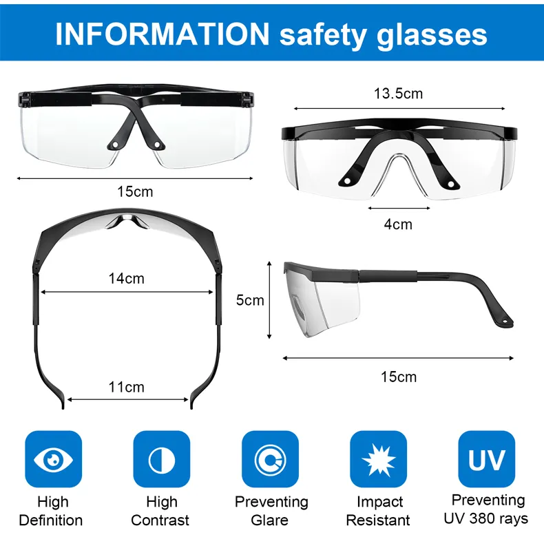 Kacamata pelindung mata, kacamata pelindung keselamatan asetat