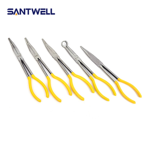 11" Extra <b>Long</b> Needle <b>Nose</b> Pliers Straight&Bent Angled <b>Long</b> Reach Pliers Carbon Steel <b>Long</b> <b>Nose</b> Pliers for Auto Machinery Repair - Product Image 2