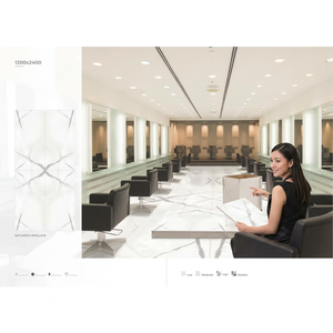 Vistaar Satuario Himalaya 1200x1200mm Excellent Grade 3A Polished Porcelain Slab Marble Floor Tile Firebrick for Hall Bathroom - Product Image 1