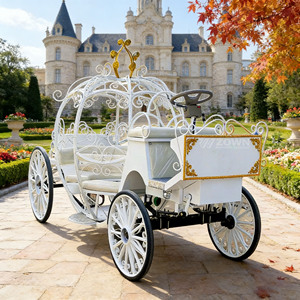 Calèche royale électrique pour mariage, véhicule de type citrouille de Cendrillon, calèche de chevaux pour visites touristiques - Product Image 1