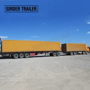 重型定制3轴40英尺超高串联厢式货车设备超级链接货物封闭式长箱式半挂车蒙古