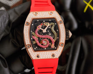 Reloj Mecánico de Lujo Nueva Tendencia 2025 35-02 con Caja de Fibra de Carbono, Cristal de Zafiro, Esfera con Correa de Caucho y Reserva de Marcha - Product Image 1