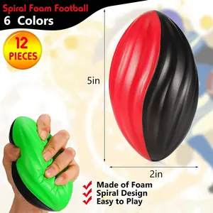 Bolas de futebol macias de 5 polegadas, mini espiral, espuma, para jogos internos e externos