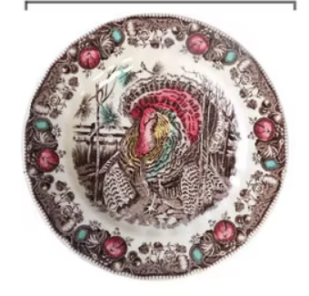 10.5 inch plate  Brown
